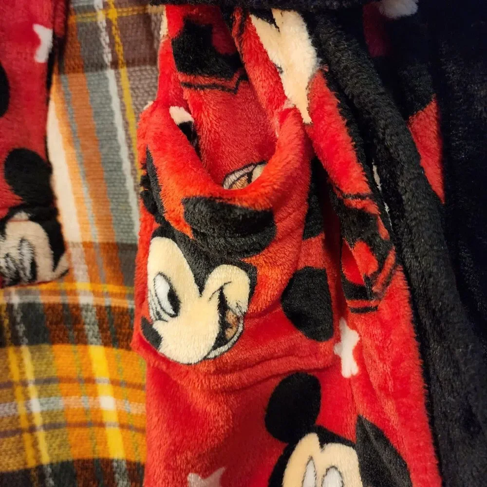 Disney Mickey Mouse Plush Fleece Bathrobe.